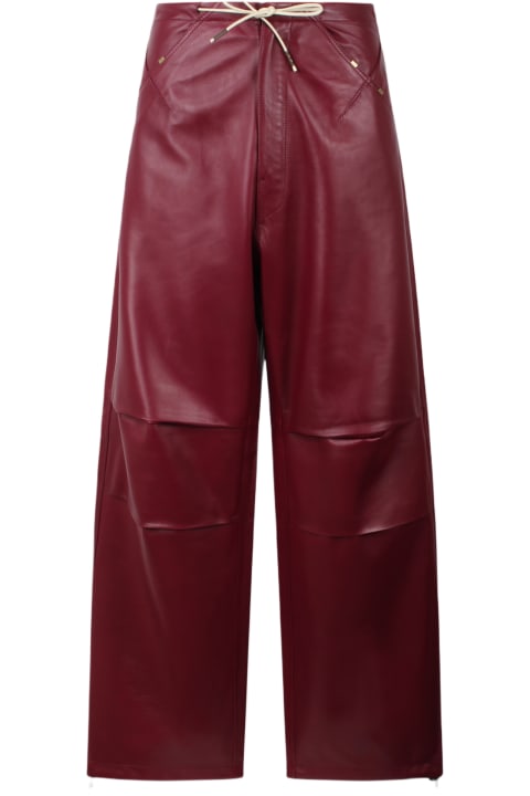 ウィメンズ DARKPARKのパンツ＆ショーツ DARKPARK Daisy Plonge Nappa Leather Military Trousers