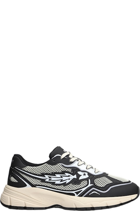 Enterprise Japan for Men Enterprise Japan Run Rocket Sneakers In Black Leather And Fabric