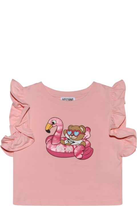 ウィメンズ MoschinoのTシャツ＆ポロシャツ Moschino Pink Multicolour Cotton Blend T-shirt