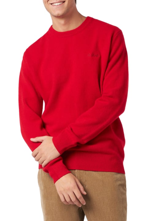 Homeware MC2 Saint Barth Red Sweater Regent In Lambswool
