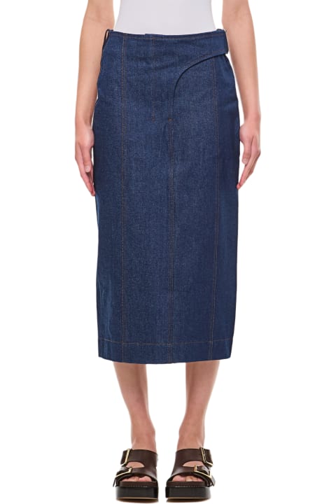 Skirts for Women Jacquemus Midi Denim Skirt