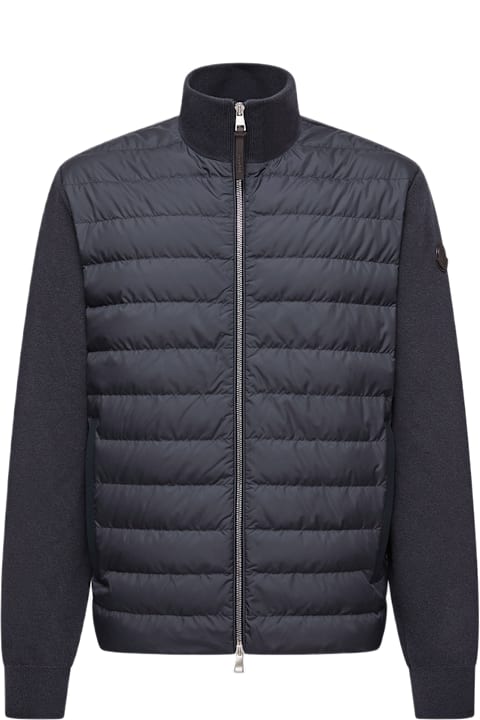 【関税込み】MONCLER Padded wool cardigan Moncler Padded Wool Down Cardigan | Saks Fifth Avenue