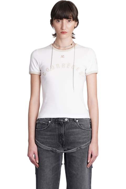 Courrèges Topwear for Women Courrèges T-shirt In White Cotton