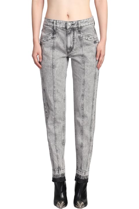 Marant Étoile Jeans for Women Marant Étoile Sulanoa Jeans In Grey Cotton