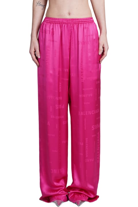Balenciaga Pants & Shorts for Women Balenciaga Allover Logo Elastic Waist Pants