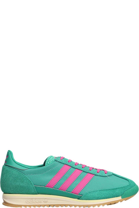 Adidas Sl 72 Og Sneakers In Green Suede And Fabric