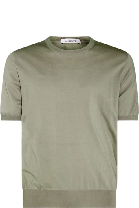 Cruciani Topwear for Men Cruciani Military Green Cotton T-shirt