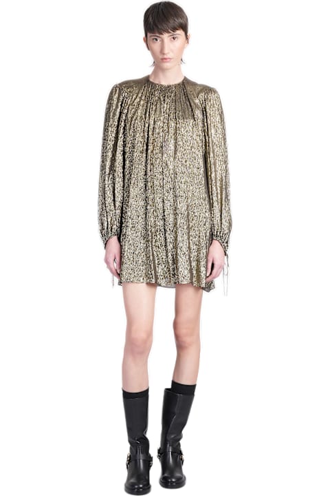 Chloé فساتين لـ السيدات Chloé Dress Woman In Gold Silk