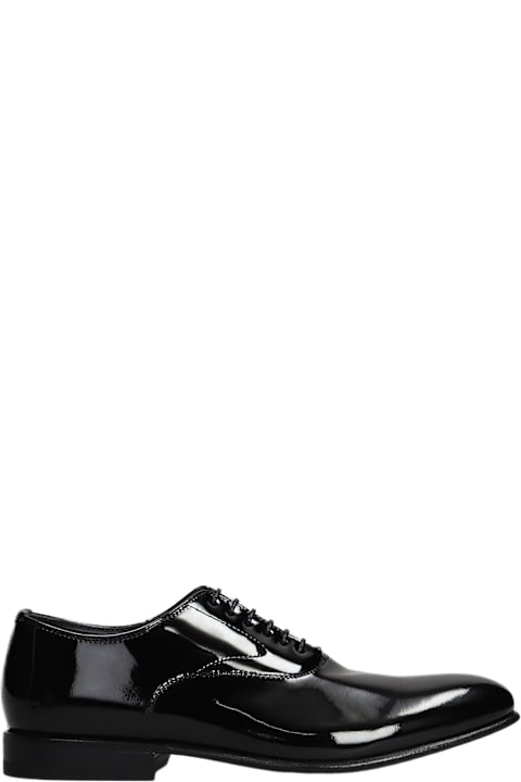 Green George Shoes for Men Green George Lace Up Shoes In Black Patent Leather