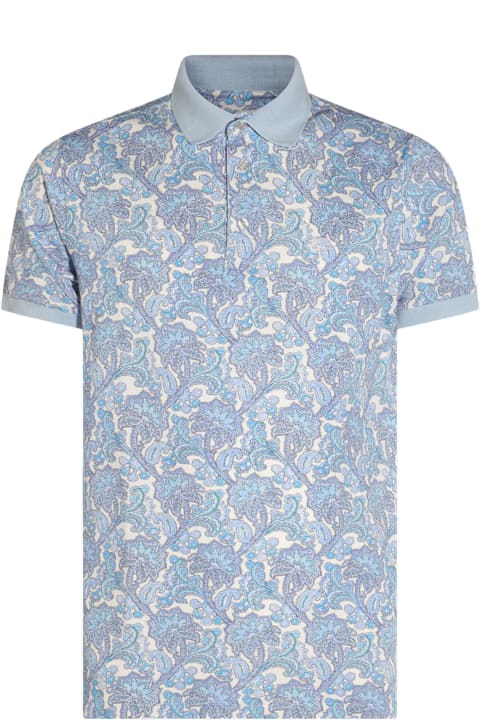 Etro for Men Etro Light Blue Cotton Polo Shirt