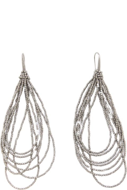 Earrings for Women Brunello Cucinelli Silver-tone Brass Earrings