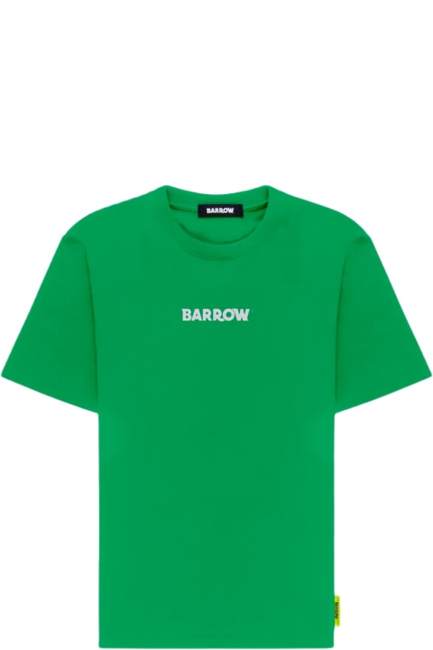 Barrow for Men Barrow Jersey T-shirt Unisex Emerald green t-shirt with front logo and back smile print