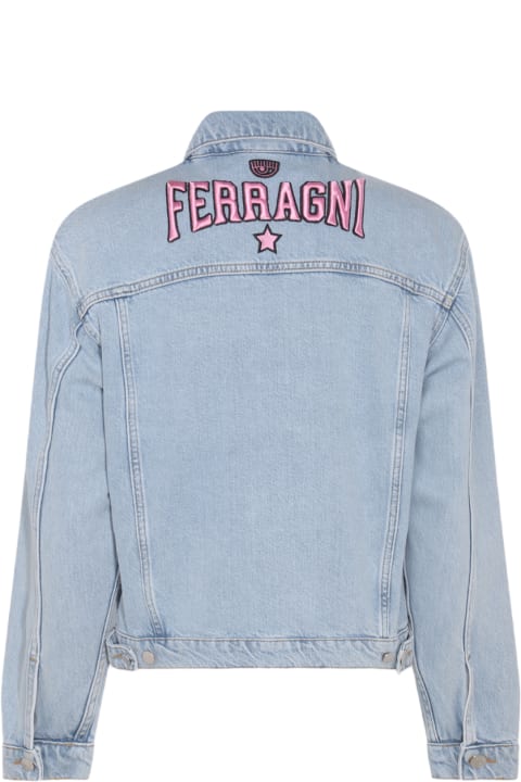 Chiara Ferragni Coats & Jackets for Women Chiara Ferragni Light Blue Denim Jacket