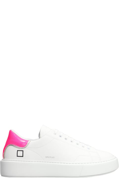 D.A.T.E. for Women D.A.T.E. Sfera Fluo Sneakers In White Leather