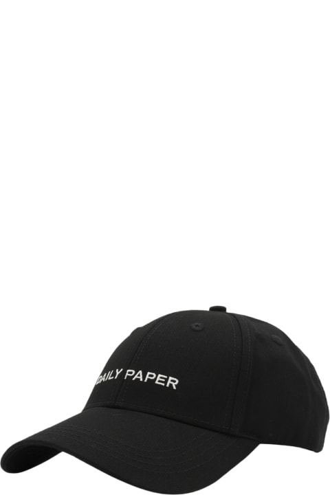 Daily Paper Hats for Men Daily Paper Black And White Cotton Baseball Cap