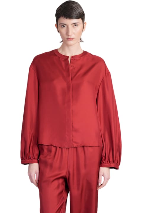 Homeware Loulou Studio Lea Blouse In Red Silk