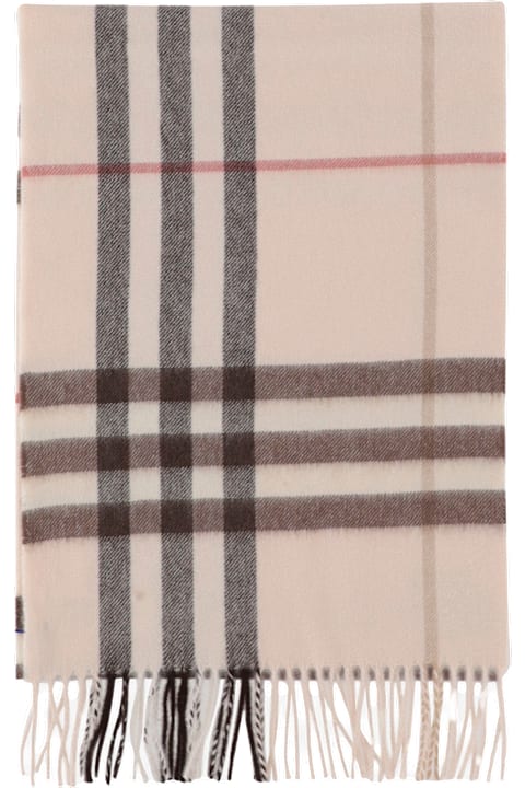 Burberry Scarves & Wraps for Women Burberry Cashmere Scarf With Check Pattern