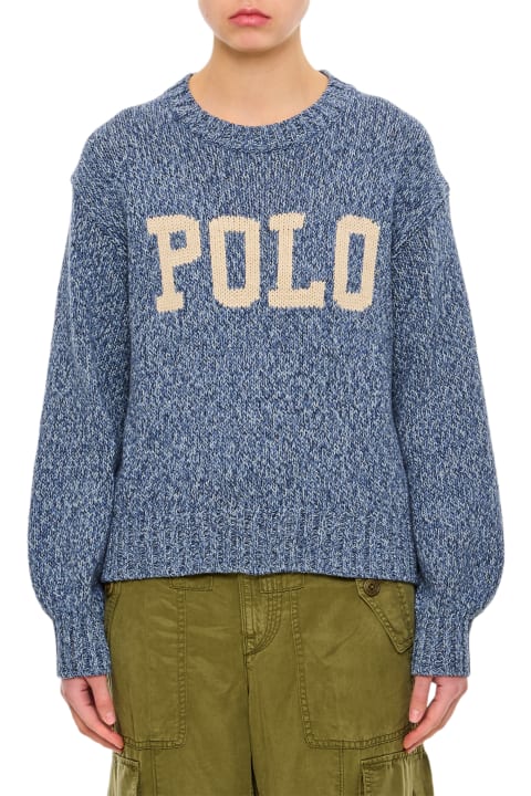 ウィメンズ Polo Ralph Laurenのフリース＆ラウンジウェア Polo Ralph Lauren Cotton Wool Logo Pullover