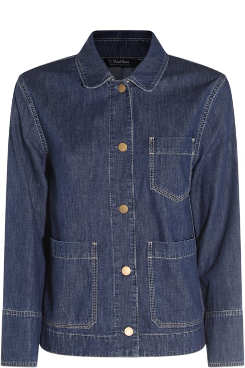 'S Max Mara for Women 'S Max Mara Blue Cotton Giulietta Denim Jacket