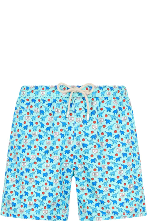 Homeware MC2 Saint Barth Man Lightweight Fabric Swim-shorts Lighting Micro Fantasy With Elephant Print