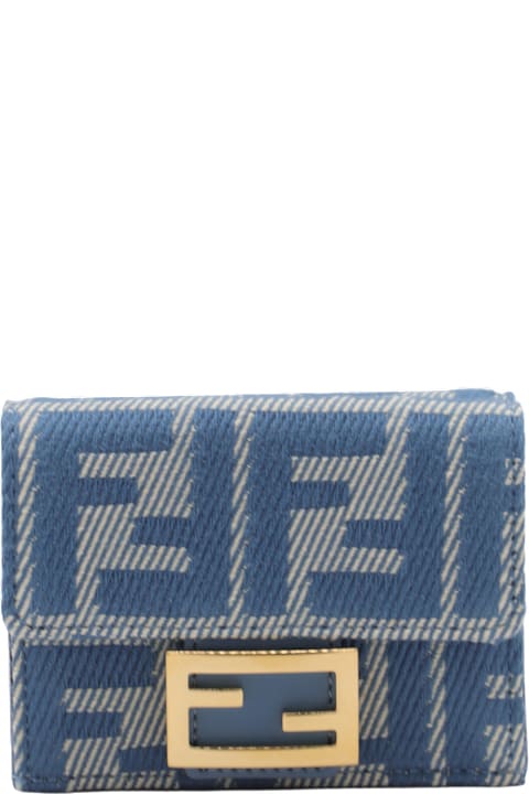 Fendi Blue Denim Cotton Wallet 財布 通販 | italist Fendi Blue Denim Cotton Wallet 財布 通販 | italist