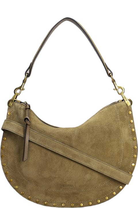 Homeware Isabel Marant Oskan Soft Zip Shoulder Bag In Taupe Suede