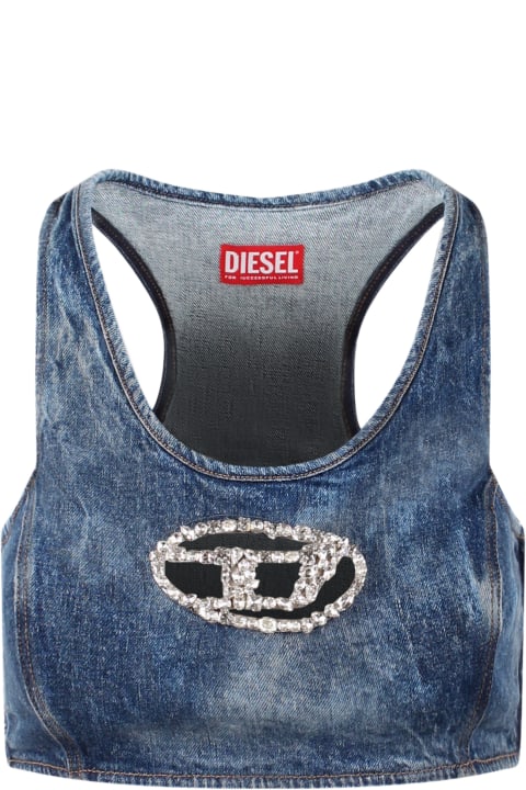 Diesel for Women Diesel Diesel De-top-fsd Crystal Embellished Top