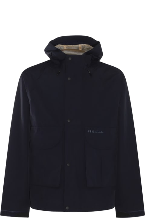 Paul Smith Coats & Jackets for Men Paul Smith Navy Blue Casual Jacket