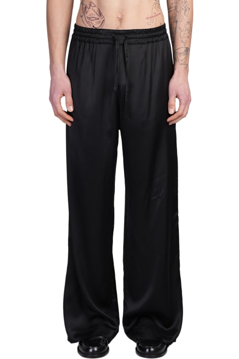 Marine Serre for Men Marine Serre Pants In Black Viscose