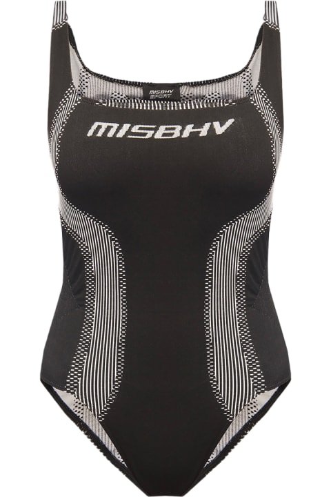 ウィメンズ MISBHVのニットウェア MISBHV Black And White Sport Active Wear Jumpsuit