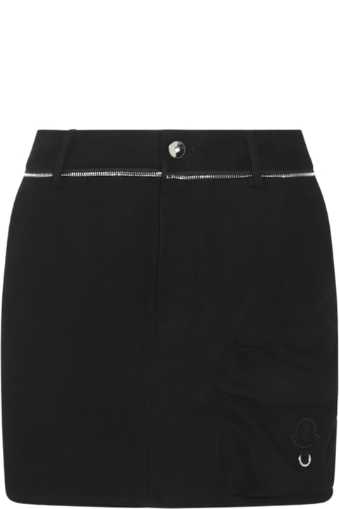 Moncler Skirts for Women Moncler Black Cotton Mini Skirt