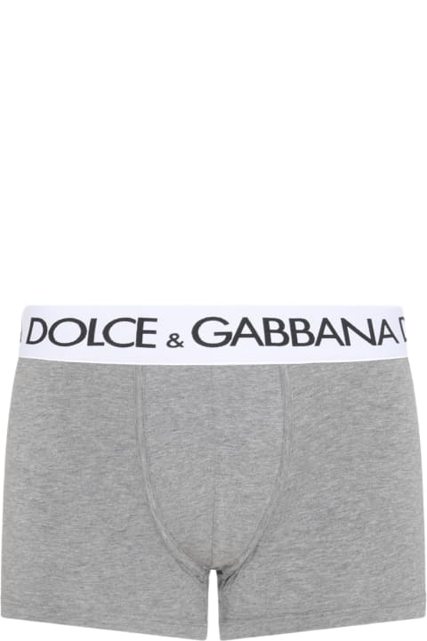 Fashion for Men Dolce & Gabbana Grey Cotton Blend Boxers