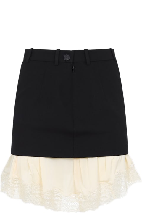 Balenciaga Skirts for Women Balenciaga Black Wool Mini Skirt