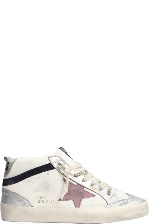 Fashion for Women Golden Goose Mid Star Sneakers In White Leather