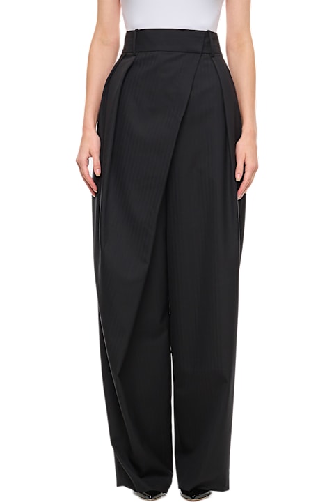 Loewe Pants & Shorts for Women Loewe Wool Wrap Trousers