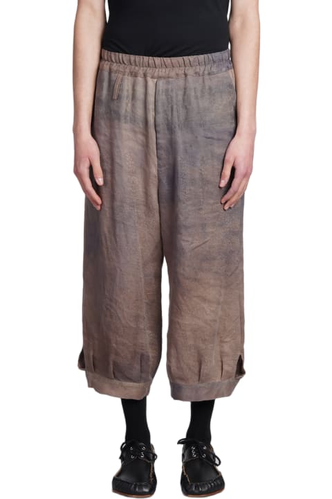Pants In Brown Linen