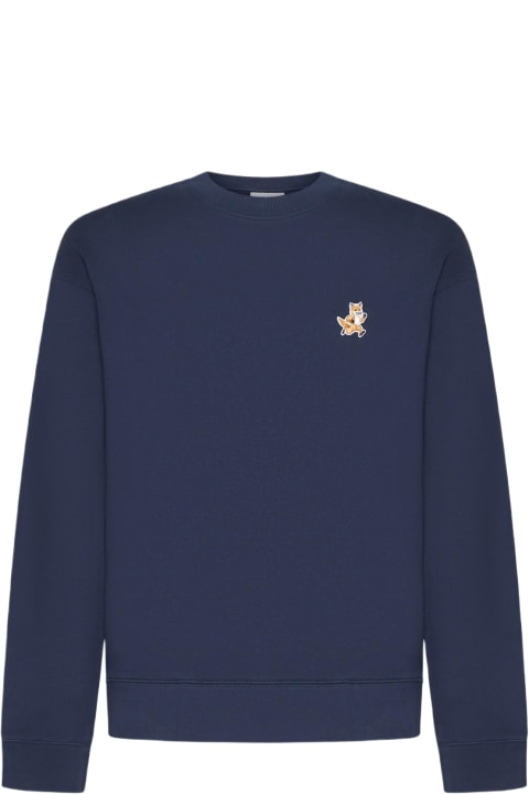 Fleeces & Tracksuits for Men Maison Kitsuné Speedy Fox Patch Cotton Sweatshirt