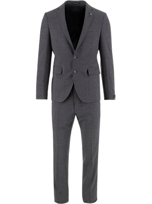ジャケット TAGLIATORE Stretch wool double-breasted pinstripe blazer Tagliatore Blue Stretch Double-Breasted Blazer | ShopSimon