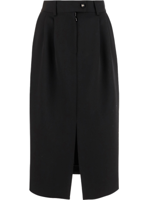 VIP【関税送料無料】希少 DOLCE & GABBANA BLACK MIDI SKIRT Dolce & Gabbana Skirts for Women