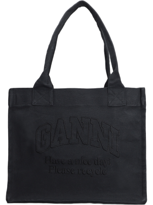 【関税・送料込み】GANNI TOTES GANNI Canvas Tote Bag | Black | FARFETCH