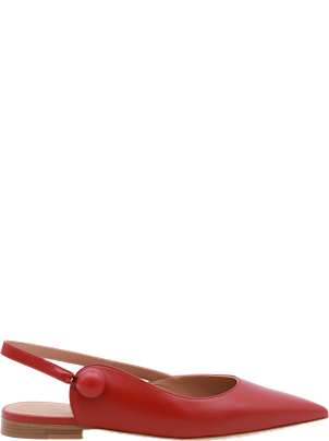 VIP【関税送料無料】希少 MALONE SOULIERS RED LEATHER FLATS Malone Souliers Shoes for Women