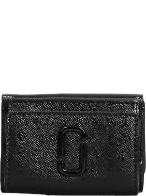 Marc Jacobs The Mini Trifold Wallet In Black Leather
