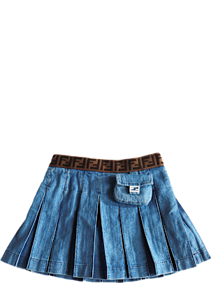 ミニスカート FENDI SS25 Denim mini skirt (FLQ594ASMB F1RX3) Fendi - Denim mini skirt Denim - The Corner