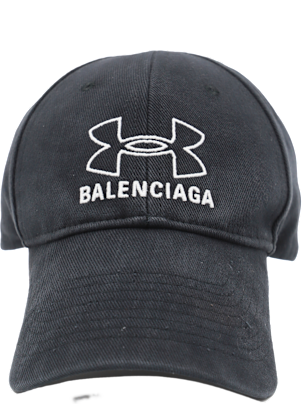 キャップ BALENCIAGA Black polyester baseball cap (7948914E3B1 1081) Balenciaga Black Polyester Baseball Cap | italist