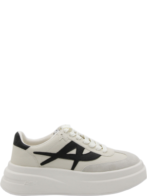 Ash White And Black Leather Sneakers | italist