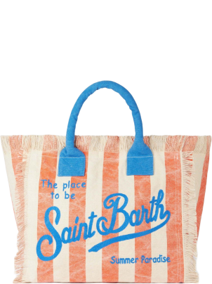 Mc2 Saint Barth Vanity Canvas Shoulder Bag With Capri Print in