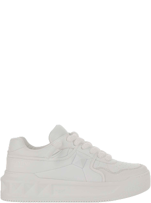 【関税&送料込】Valentino Garavani White Nappa Leather One S One Stud Xl Trainer In Nappa Leather for Woman in White