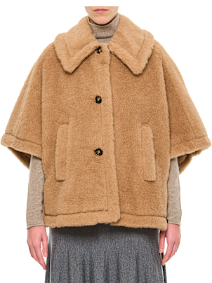 【Max Mara】 ケープ TEDDY NEW ABAVO Max Mara Abavo Wool-Cashmere Teddy Cape - Bergdorf Goodman