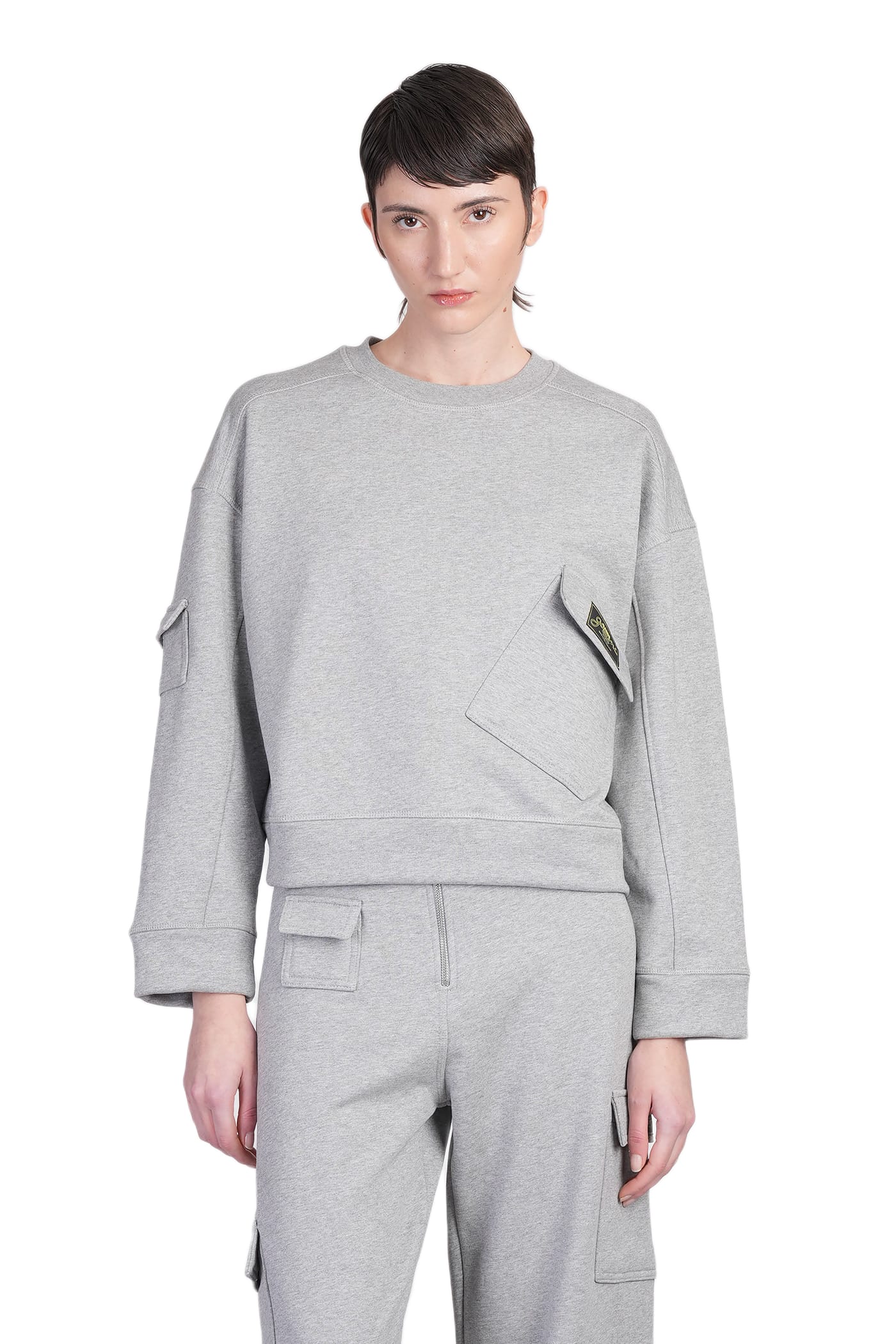 Ganni Sweatshirt In Grey Cotton | italist
