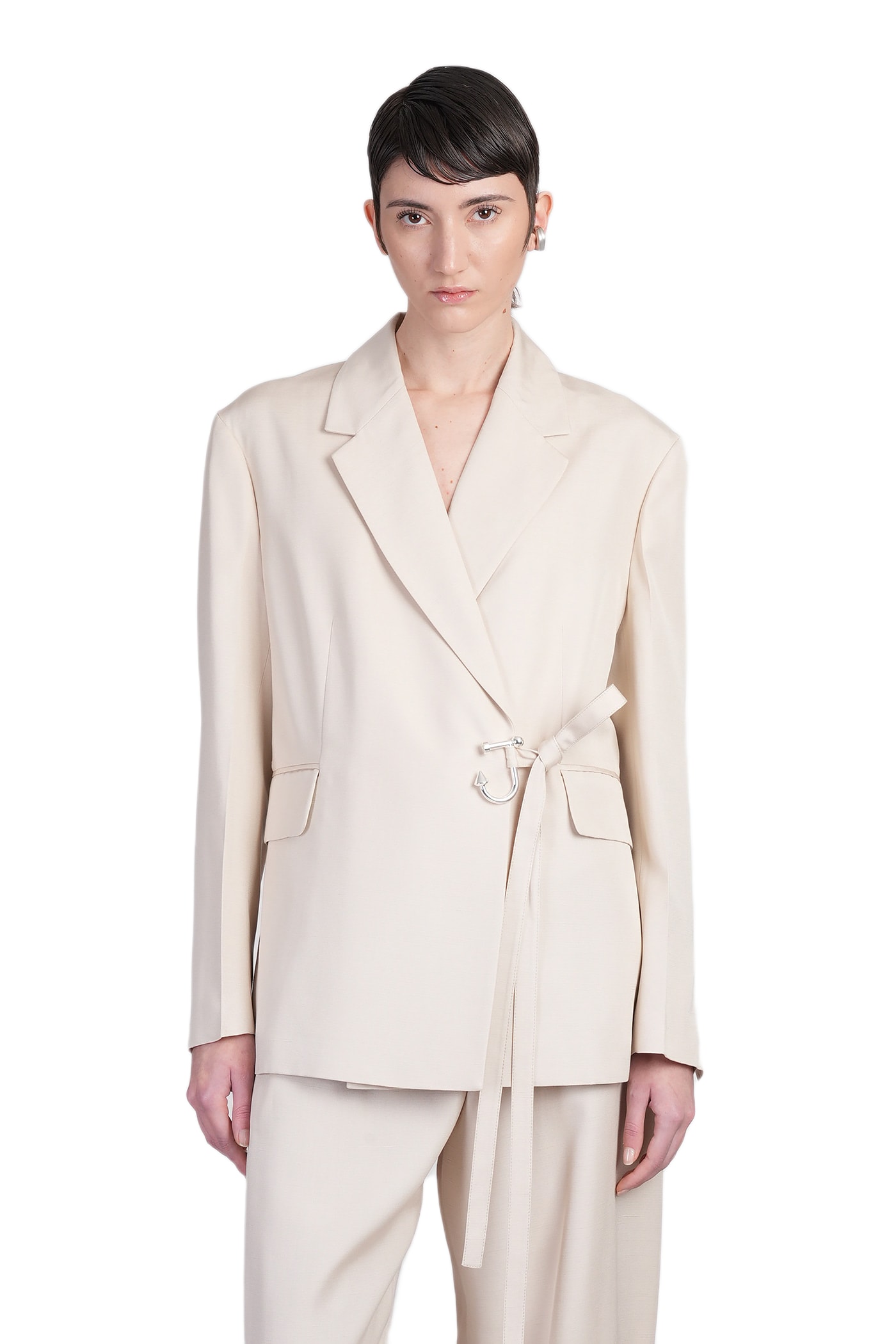 【送料&関税込】J.W. Anderson Blazer In Beige Viscose J.W. Anderson Blazer In Beige Viscose | italist